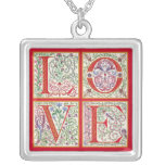 L-O-V-E Sterling Silver-Plated Necklace necklaces
