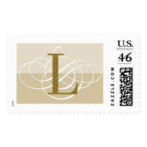 L Two Toned Classic Wedding Monogram Stamps