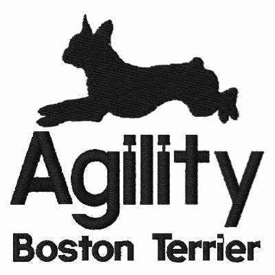 La agilidad Boston Terrier bordó la camisa La agilidad Boston Terrier bordó la camisa