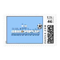 La Albiceleste soccer lovers futbol gift Argentina Postage Stamps