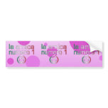 La Amica Numero 1 in Italian Flag Colors for Girls Bumper Sticker