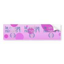 La Amiga Número 1 Guatemalan Flag Colors 4 Girls Bumper Sticker