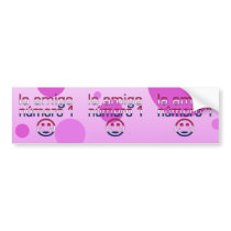 La Amiga Número 1 in American Flag Colors 4 Girls Bumper Sticker