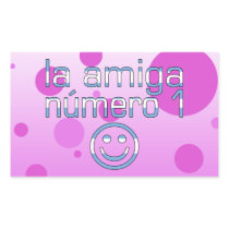 La Amiga Número 1 in Argentine Flag Colors 4 Girls Rectangular Stickers