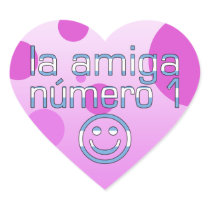 La Amiga Número 1 in Argentine Flag Colors 4 Girls Stickers