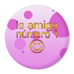 La Amiga Número 1 in Spanish Flag Colors for Girls magnets