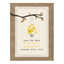 La arpillera Inspired puede de Wildflowers ahorra  Postal