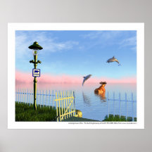 La baigneuse d'Urk - The bathing beauty of Urk Print