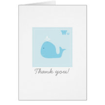 La ballena del bebé le agradece cardar felicitaciones