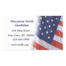 La bandera americana se descolora tarjeta de visit