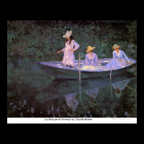 La Barque at Giverny by Claude Monet Posters