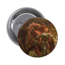 La Belle Dame sans Merci, Dicksee, Victorian Art Pinback Button