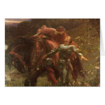 La Belle Dame sans Merci, Dicksee, Victorian Art Greeting Cards