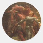 La Belle Dame sans Merci, Dicksee, Victorian Art Round Stickers