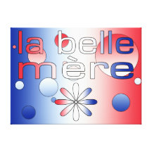 La Belle Mère France Flag Colors Pop Art Gallery Wrapped Canvas