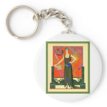 La Belle ~ Vintage Fashion Illustration ~ Key Chains
