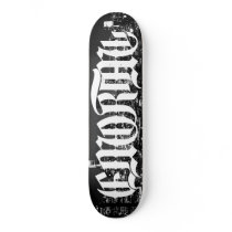 LA Black and White Skateboard