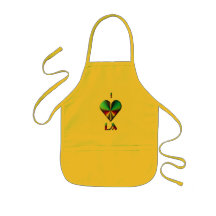 LA -- Blue Green & Burgundy Aprons