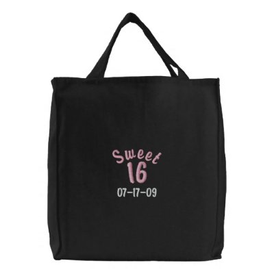 La bolsa de asas bordada del dulce 16 adaptables La bolsa de asas bordada del dulce 16 adaptables