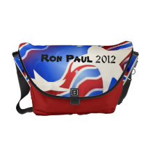 La bolsa de mensajero patriótica de Ron Paul 2012 Bolsas De Mensajería