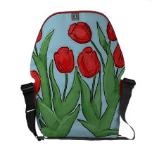 La bolsa de mensajero roja del carrito de los tuli bolsas messenger