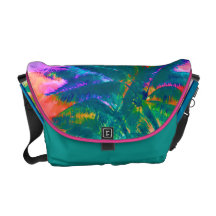 La bolsa de mensajero tropical de las palmas bolsas de mensajeria