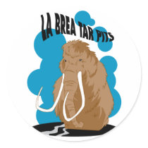 La Brea Tar Pits Mammoth stickers by alternateworlds La Brea Tar Pits Mammoth stickers