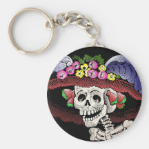 La Calavera Catrina in color Keychain