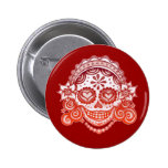 La Catrina Sugar Skull Button