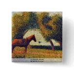 La Charette Attelée By Seurat Georges Buttons