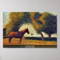 La Charette Attelée By Seurat Georges Print