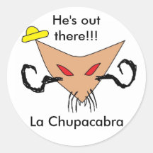 La Chupacabra Round Sticker