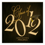 La clase de 2012 invita (el oro negro/metálico) comunicados personales 