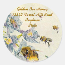 La correhuela de las abejas de la miel del pegatin