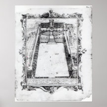 La corte del belvedere en el Vatican Roma, 1581 Poster