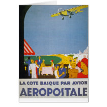 La Cote Basque Par Avion Greeting Card