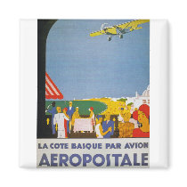 La Cote Basque Par Avion Refrigerator Magnet