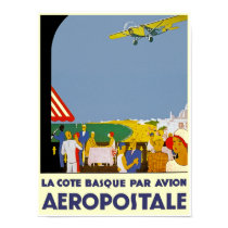 La Cote Basque Par Avion Print