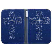 La cruz cristiana de la estrella encendido enciend