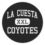La Cuesta - Coyotes - Continuation - Santa Barbara Round Sticker