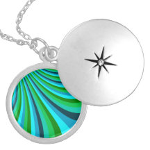 La diapositiva maravillosa del arco iris del verde colgante personalizado