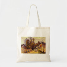 La Diligence, Route d'Ennery by Camille Pissarro Bag