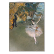 La estrella, o bailarín en la etapa, c.1876-77 tarjetón