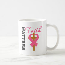 La fe importa cáncer de pecho tazas