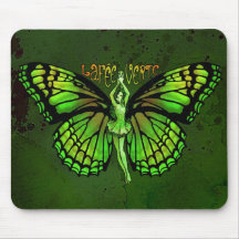 La Fee Verte With Wings Outspread Mousepads