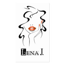"La Femme" Hair Stylist, Makeup Artist, Fashion Business Card Template