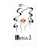 "La Femme" Hair Stylist, Makeup Artist, Fashion Business Card Template