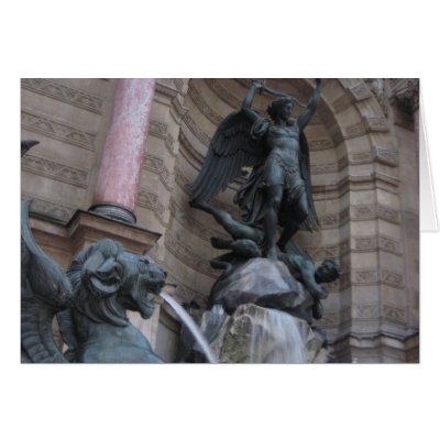 La Fontaine Saint-Michel, card by iheartfrance