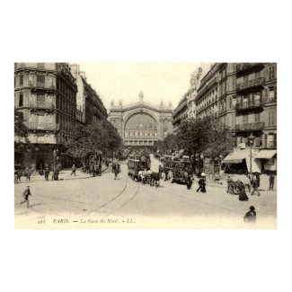 La Gare du Nord Paris, France c1905 Vintage print