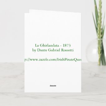 La Ghirlandata Cards By Dante Gabriel Rossetti Zazzle